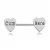Import Women Nipple Rings 14G Stainless Steel Nipple rings Tongue Rings Barbell Heart Shape Body Piercing Jewelry from China