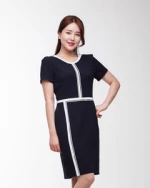 Women Short Sleeve Elegant Formal Dress OP2808