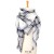 Women winter cashmere acrylic square scarf white and black plaid shawl custom tartan grid scarf