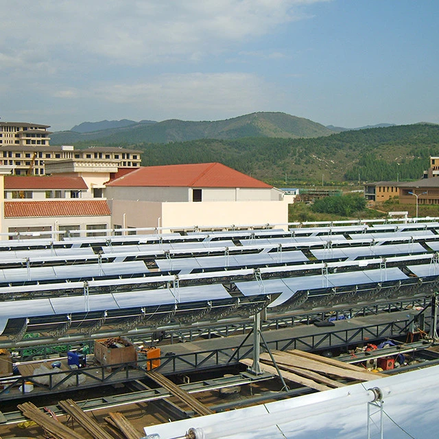 Wood Process industry solar parabolic trough collector boiler Colector de canal parabolico