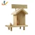 Import wooden bird feeder wooden bird nest creative wall-mounted wooden outdoor bird house from China