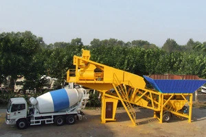 YHZS90 mobile concrete batching mixing plant for sale