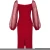 Import YIGELILA 2021 Summer Womens Red Fashion Evening Dresses Translucent Puff Sleeve Bodycon Pencil Dresses from China