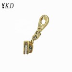 YKD Fashion design logo rose golden metal zipper pullers slider for clothes  bags