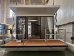 Yuanmeng  high quality luxury party prefabricated house boat. Floating houseboat with solar power and outboard engin