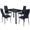zhangzhou factory modern glass top dining table sets