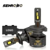 23000LM LED Headlight Bulbs 6000K White H4 H13 9007 Replacement Kit with 6-Copper Pipes & Fan