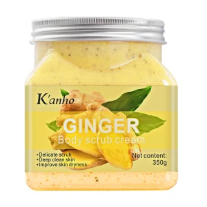 Kanho Ginger Natural Body Care Whitening Exfoliating Ice Cream Facial Body Organic Skin Care Fruit Salt Ocean Body Scrub