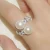 Import S925 Sterling Silver Ring Diamond Pearl Wheat Ring from China
