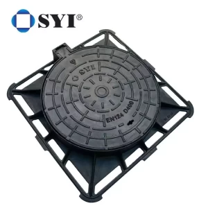 Square Concrete Filled Ductile Iron Manhole Cover Recessed Cement Manhole Cover with Frame