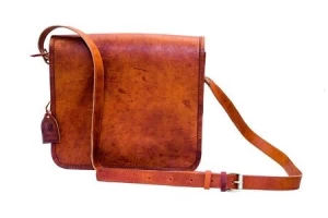 Leather Sling Messenger Bag for Men
