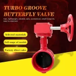 Turbo groove butterfly valve Turbo groove signal butterfly valve D381X DN100