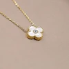 Natural Shell Clover Necklace