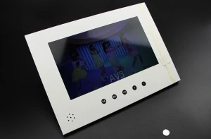 2.4"/4.3"/5"/7"/10.1 inch lcd video card module, button activated video brochure card module