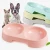 Import Oval pet double bowl pet food bowl cat bowl dog bowl Pet Water Food Dog Feeding Bowl from China