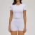 Import Women Crew Neck Short Sleeve Crop Top & High Waist Biker Shorts 2 Piece Fitness Workout Yoga Outfit Set from China