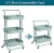 3-Tier  Metal  Rolling Utility Cart,with 2 Lockable Wheels