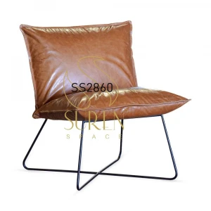 Iron Seating Leather Chair