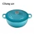 Import 25cm/27cm enameled cast iron dutch oven casserole with dual loop handles from China