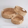 Water hyacinth Woven Storage Serving Tray Made in Vietnam