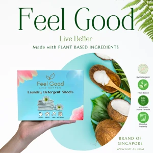 Feel Good Hypoallergenic Laundry Detergent Sheets (60sheets/box)