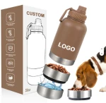 3 in 1 Type New Arrivals Outdoor Travel Walking Portable Pet Dog Water Bottle for Drinks