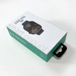 Rigid Lid and Base Paper Box Custom Packaging Box Two Piece Rigid Box Luxury Packaging Box for Smart Watch with hanger