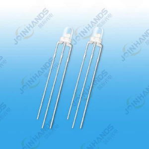 JOMHYM RoHS Approval Chinese Manufacturer Wholesale Dual-color 3mm DIP LED with Low Light Attenuation