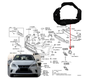 Car Fog Lamp Bracket Front Bumper,52125-76030,52126-76030,Auto Body Systems For Lexus CT200h 2014-22