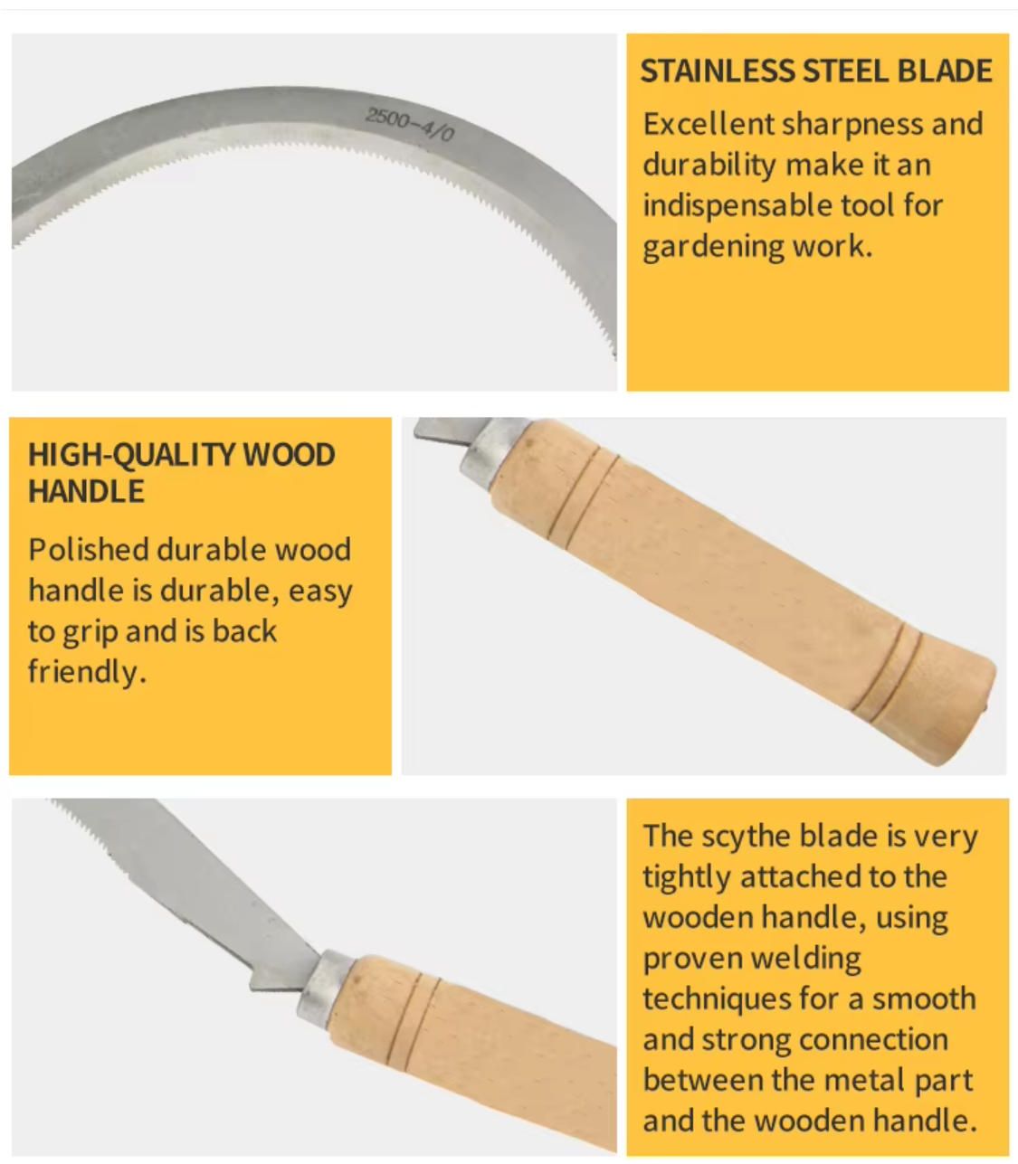 Buy Farming Weed Hand Sickle Knife Garden Tool Sharp Grass Cutter ...