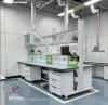 Modular Island Laboratory Bench with Utility Supply Modules for Scientific Laboratories