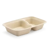Bagasse 2 Compartment Tray