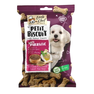 Natural Functional Vegan treats for dogs - Little Chef Petit Biscuit - Antiparasitic recipe