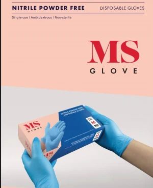 High Quality Mah Sing Disposable/ Medical Nitrile Glove Powder Free 100pcs/box