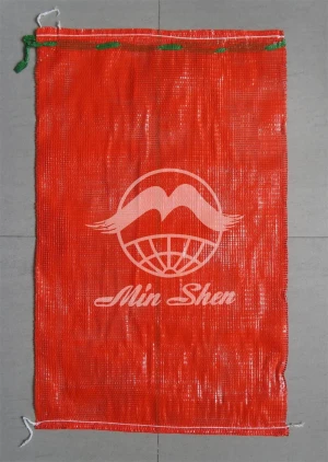 PP tubular mesh bag with drawstring packing cabbage onion vegetables