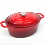8QT Oval enamel cast iron casserole roaster dutch oven
