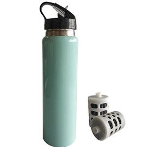 Outdoor Sport Stainless Steel Water Bottle With Activated Carbon Filter