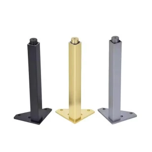 Standard Quality Office Furniture Parts Black Metal Aluminum Office Table Metal Legs Sofa Feet