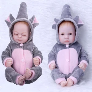 10-Inch Realistic Simulation Rebirth Doll Baby Eyes Closed Collection Props Soft Toys 28cm Doll