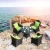 Import 1 table 4 Chairs Rattan Chair Table Set Outdoor Furniture for Garden from China