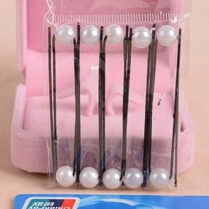 10 one pack simple pearl U-shaped fork plate hair tool steel pearl hairpin hair fork