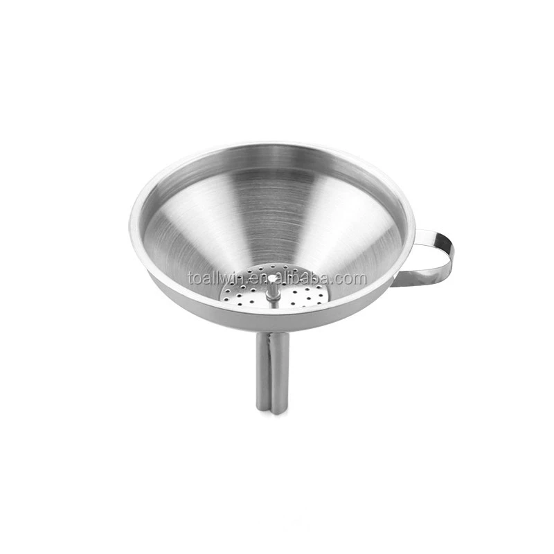 100% Food Grade Eco-Friendly Stainless Steel Kitchen Oil Funnel