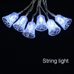 10Leds Plastic Bell Christmas Commercial Holiday Led Outdoor  American Plug-in String  Lights