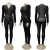 Import 11535NA hot selling black v neck long sleeve back zipper latest design 2020 women pu leather blouse and shirt from China