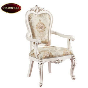 118(W)-BA Hard texture luxury wooden carved royal classic antique solid dining chair