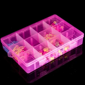 12 Grid rhinestone transparent storage box manicure implement hardware accessories plastic storage box