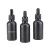 Import 15ml 30ml 50ml 100ml Black glass essential oil bottle with lid and dropper glass bottle from China