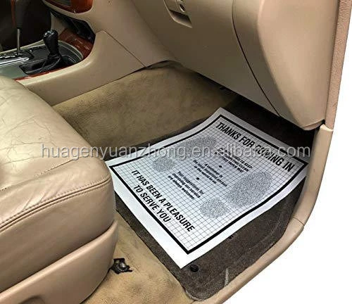 17*21&quot; paper with plastic coated disposable auto floor mats