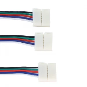 2 3 5 6 4 Pin RGB Solderless Led Strip Connector 10mm 8mm 12mm Width Strip To Strip Wire Cable Adapter For 5050  3528