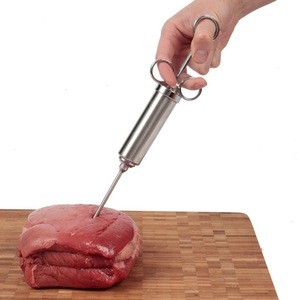 2-Ounce Stainless-Steel Seasoning Injector with Marinade Needles